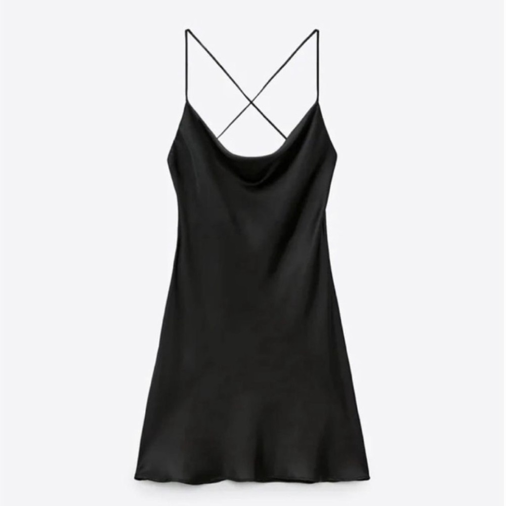 Black Mini Dress with Open Back